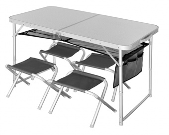 Стол складной алюминиевый с 4 стульями Norfin, Runn NF ⏩ Профессиональные консультации. ✈️ Оперативная доставка в любой регион.☎️ +375 29 662 27 73
